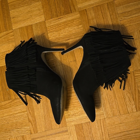 Black suede ankle boots black brian atwood - Picture 4 of 13